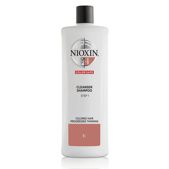 Nioxin System 4 Cleanser Schampo för märkbart tunt, färgat hår 1000 ml
