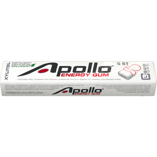 Apollo Energy Gum Tuggummi 5 bitar