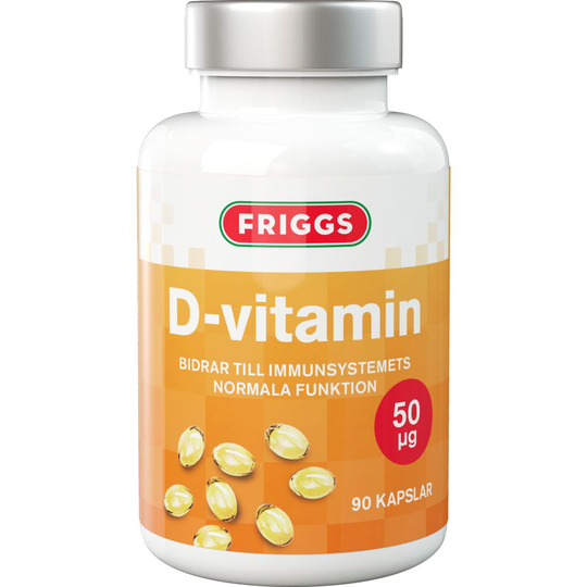 Friggs D-vitamin 50 µg 90 kapslar