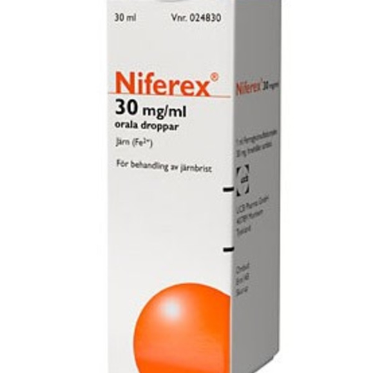 Niferex orala droppar 30 mg/ml, 30 ml
