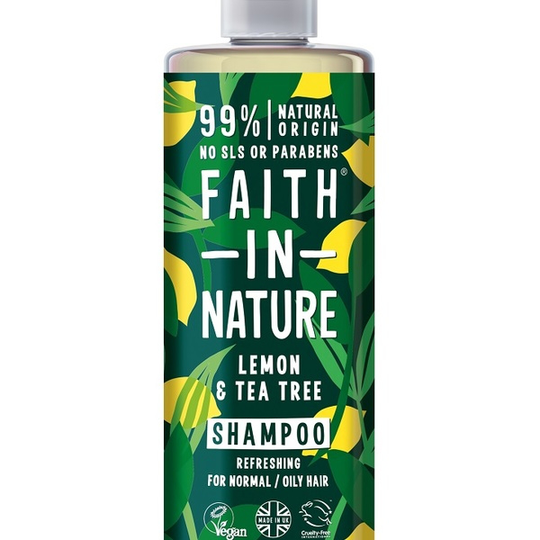 Faith in Nature Lemon & Tea Tree Schampo för mjäll 400 ml