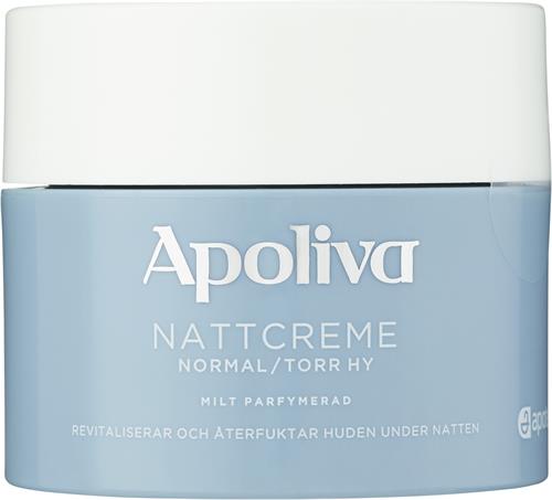 Apoliva nattcreme normal/torr parfymerad, 50 ml