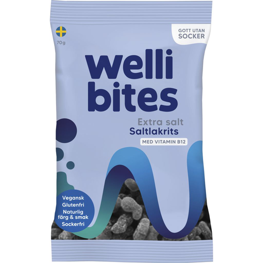 Wellibites Extra Salt Saltlakrits 70 g