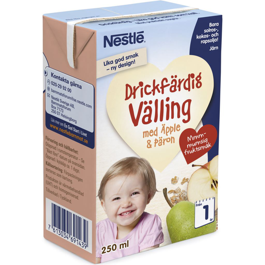 Nestlé Drickfärdig Välling Äpple & Päron 12 månader 250 ml