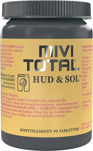 Mivitotal Multivitamin Hud och Sol, 90 st