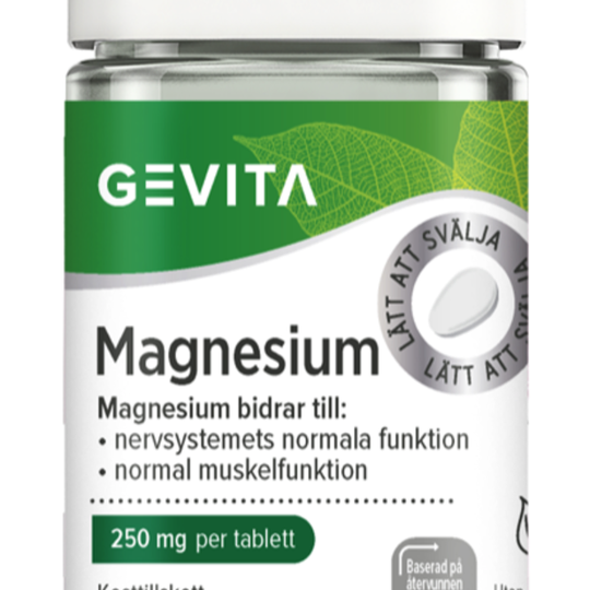 Gevita Magnesium 250 mg 100 tabletter