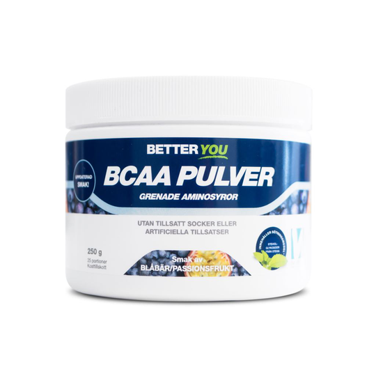 Better You BCAA Pulver Passion & Blåbär 250 g