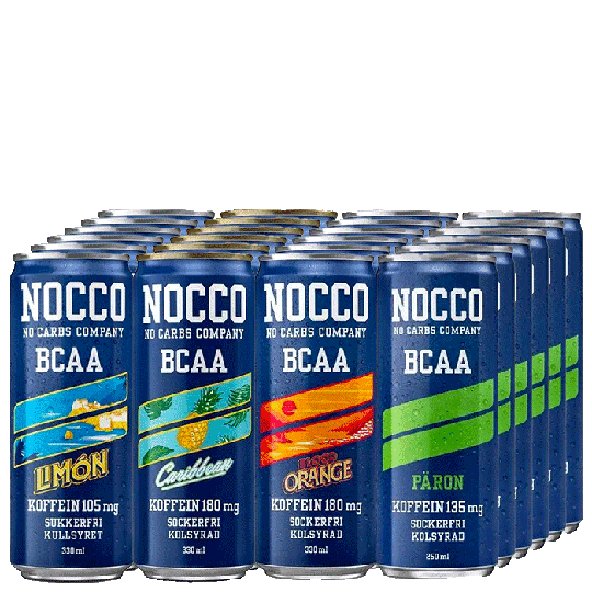 24 x NOCCO, 330 ml, Mixade smaker