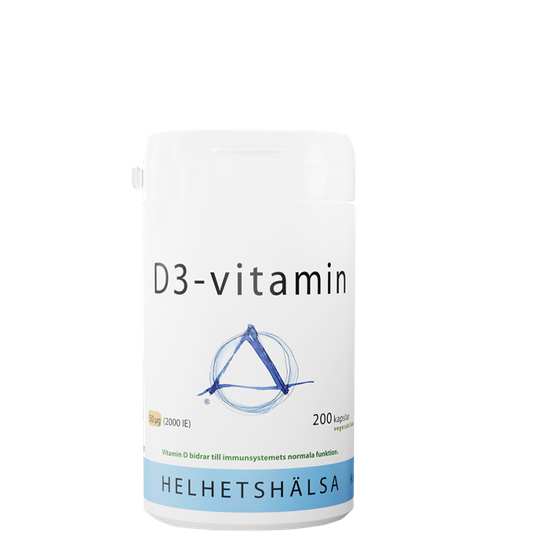 D3-vitamin, 50 μg, 2000 IE, 200 kapslar